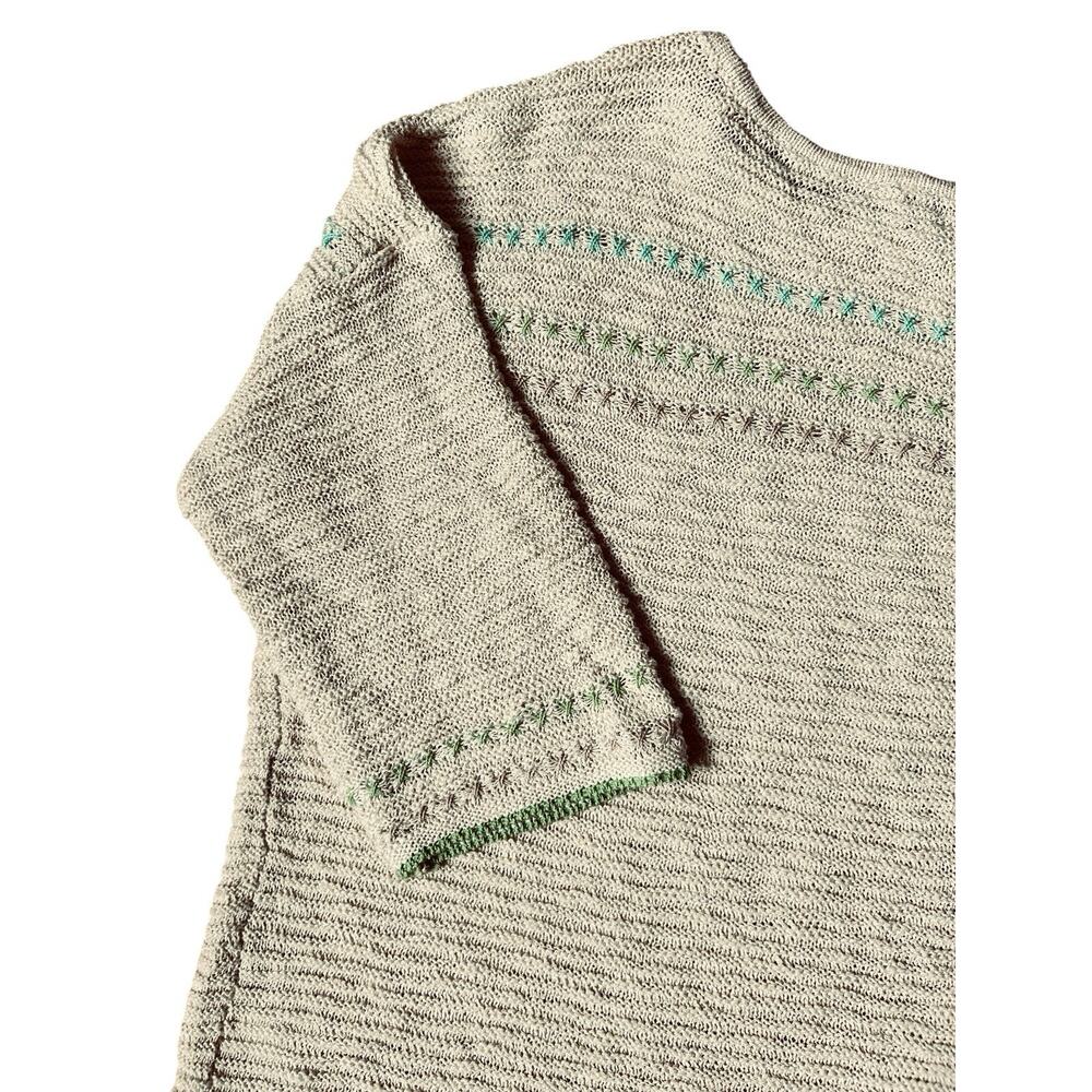 J.Jill Women’s Light & Airy Textured Boatneck Beige 3/4 Sleeves Sweater Sz. MP - Picture 13 of 16